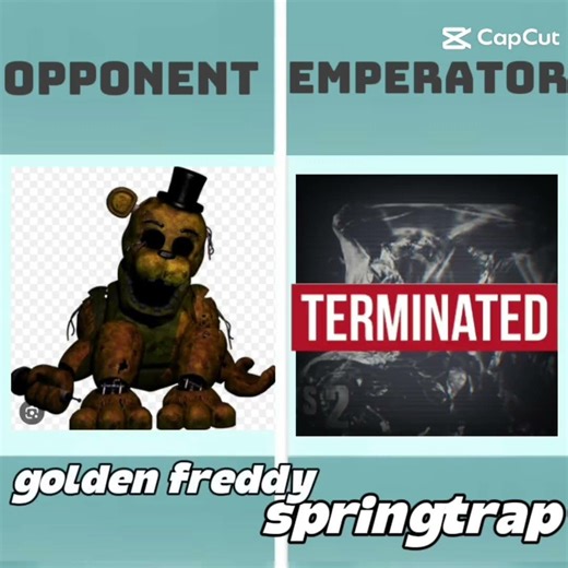 golden freddy X springtrap