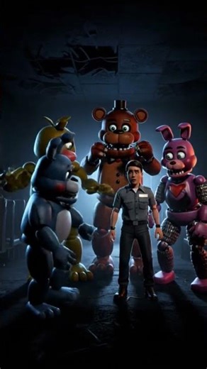 OMG fnaf characters attacking night guard #fyp #fnafsbdlc #fnaf #ai #scary #nightguard #attacking