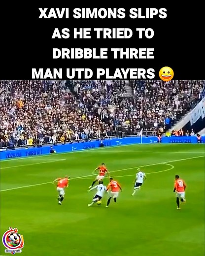 22K views · 27 reactions | Xavi Simons slipped trying to dribble Man Utd Players  Man Utd vs Spurs Highlights - Premier League 2025/2026 Season. Tottenham vs Manchester United highlights, man utd vs spurs highlights, spurs vs man utd highlight. #xavisimons #manchesterunited #tottenham #fblifestyle | Korrectsports FootyTalk | Facebook