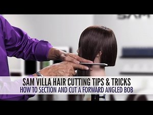 How To Section And Cut a Forward Angled Bob