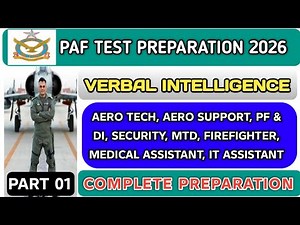 Paf verbal intelligence test 2026|air force test preparation|‪@Ayeshaforcesacademy‬