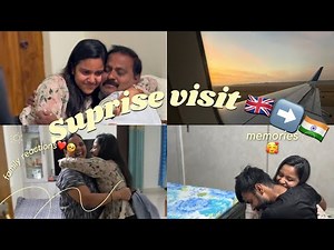 Surprise Visit to India🇮🇳 from UK🇬🇧| Parents shocking reactions😱😳| Unexpected❤️ | Happy moments🥰
