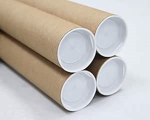 MagicWater Supply Mailing Tube - 2 in x 36 in - Kraft - 4 Pack - for Shipping and Storage of Posters, Arts, Crafts, and Documents