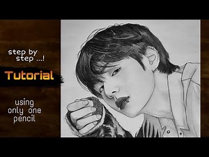 How to draw BTS V step by step 💜 BTS Drawing Tutorials | YouCanDraw