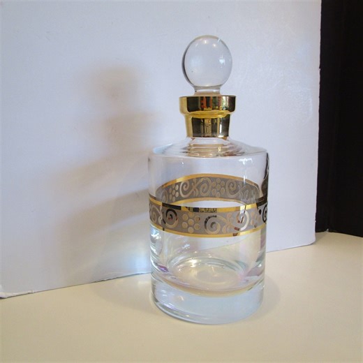 Italian Glass Liquor Decanter Mid Century: 22 KT Gold Trim - Etsy UK