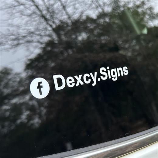 Facebook Sticker | FB Car Decal, Custom Name - Personalized Face Book Handle Business Window Decals - Etsy