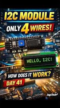 🎬Day 41 | Daily Dose of Electronics | I2C Module Explained #jagstech #i2cmodule #lcddisplay #arduino