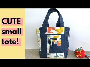 How to sew a small tote. EASY quilted bag from scraps.