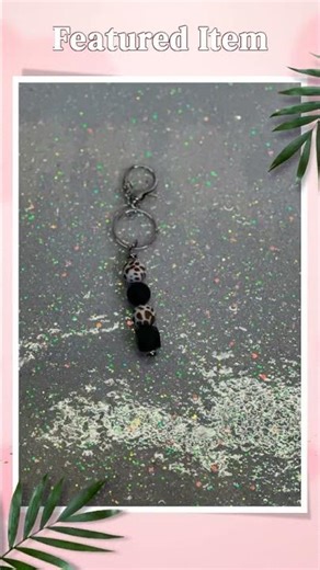 Chic Beaded Leopard Keychain