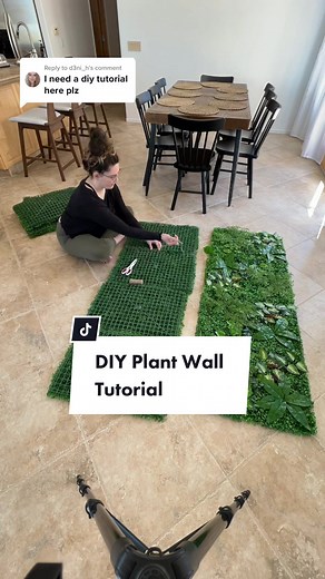 Reply to @d3ni_h This DIY plant wall couldn’t be easier to make! Happy DIYing! #plantwall #biophilicdesign #easydiyhomedecor #diywallart
