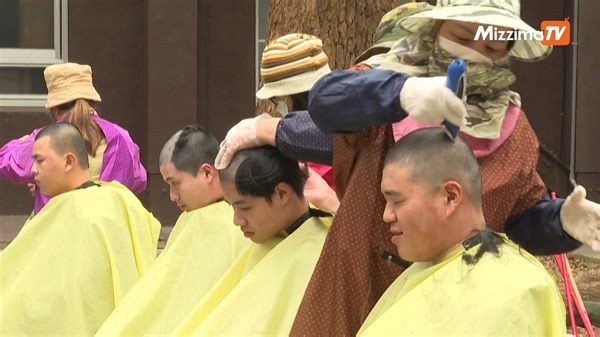 Freshly shaven-headed army recruits report for duty at a training camp in the western Taiwanese city of Taichung, where they are set to undergo eight weeks of basic training. They are the first conscripts brought in under an extended one-year compulsory service program. The increase, on the previous four-month period of service, was announced in 2022 in the face of an increasingly aggressive China. | Mizzima - Myanmar News - English Edition