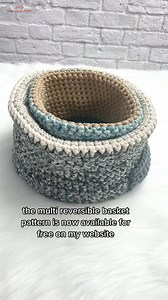 3.5K views · 39 reactions | The Multi Reversible Basket pattern is sure to be a hit. The baskets even include hidden pockets! Find the tutorial here: https://www.nickishomemadecrafts.com/multi-reversible-crochet-basket-patterns/ #crochet #diycrafts #crocheting #learntocrochet #basket #crochetbasket | Crochet Patterns & Tutorials by Nicki's Homemade Crafts | Facebook