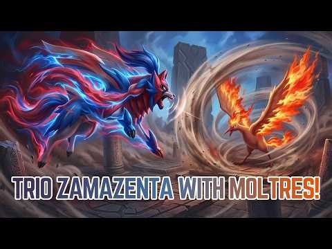 TRIO! Zamazenta BLOWN by Moltres Sky Attack!