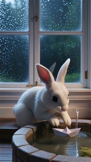 The Paper Boat Voyage 🐰⛵ | Bunny’s Tiny Boat Adventure Goes Viral 😱 #Shorts
