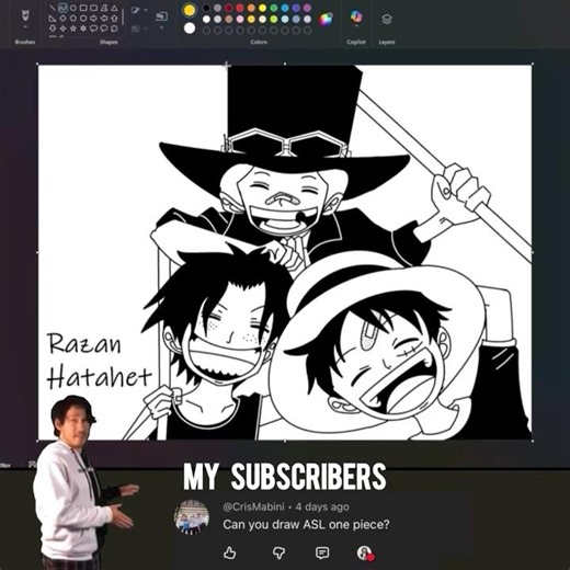 I Drew Luffy, Ace & Sabo in MS Paint… Using a Mouse 😳