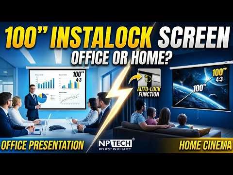 Best 100-inch Instalock Projector Screen for Home Theatre & Office | 4:3 Aspect Ratio Review (2026)