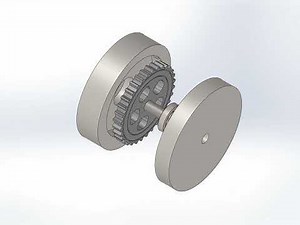 Impulse type steam turbine exploded view in SolidWorks