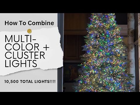 Over 10,000 Christmas Lights! Combining Warm White Cluster and Multi-Color Lights #trends #2024
