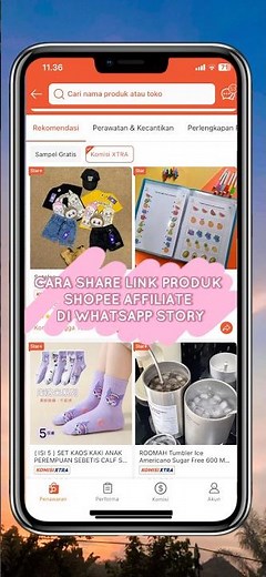 CARA SHARE LINK PRODUK AFFILIATE KE WA STORY #affiliatepemula #shopee #shopeevideo