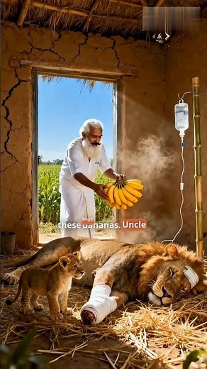 The Lion Is Seriously Sick 🦁 | Heartbreaking Wildlife Scene#shorts #lion #ai #sed #animals