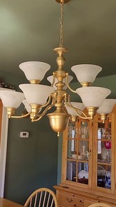 5.1K views · 23 reactions | Talk about a bright idea! @thebeautifullife.style on IG took a plain hanging light fixture and gave it a whole new glow with a little spray paint magic (and some serious DIY hustle). Products Used: Stops Rust Bright Coat Metallic Spray in Gold and Rust-Oleum Clean Metal Primer | Rust-Oleum | Facebook