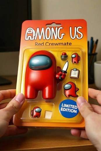 SUS? Unboxing the Among Us Red Crewmate Action Figure! 🚨