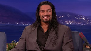 Conan and Roman Reigns compare their hairstyles. #CONAN | Team Coco