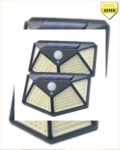 SUNET 100-LED Motion Sensor Outdoor Light IP65 Waterproof Wireless Led Solar Outdoor Lights Brigh...