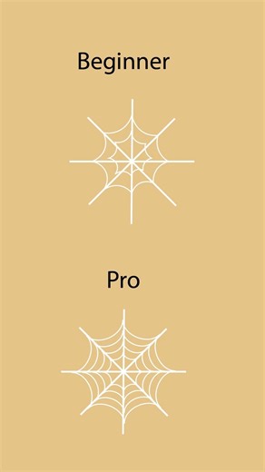 How Pros Create a Perfect Spiderweb in Illustrator (Beginner vs Pro)