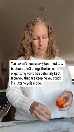 Karen Carmody | Declutter Coach for Busy Moms on Instagram: "Save this post if you’ve ever felt stuck in the endless clutter-clean-clutter-clean cycle. Here are three of the biggest lies: 1️⃣ More storage isn’t the solution. Cute bins and baskets can’t fix a closet that’s overflowing. Less stuff, not more containers, is what actually works. 2️⃣ Tidying doesn’t equal progress. Spending your time moving piles around might make your space look better for a minute, but it doesn’t reduce the clutter