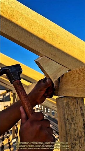 This Simple Roof Framing Trick Makes Installation More Precise! 🔨🏠 #RoofFraming #Carpentry