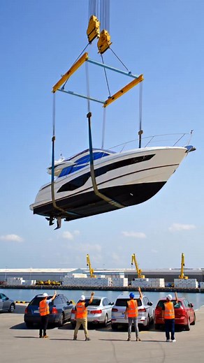 Workers were launching a yacht into the water, but something went terribly wrong — the ropes snapped and the yacht crashed right onto parked cars at the port. And the workers? Vanished like it never happened! 😅 “Wasn’t us, didn’t see a thing!” #crash #crashed #damage #ai #news #collapse #sea #ocean #ship #yacht #pier #port #boat #fail #car | The.worldai