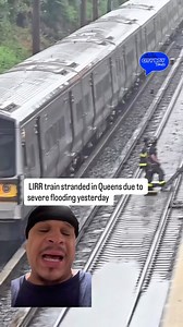 11K views · 134 reactions |  LIRR train stranded in Queens due to severe flooding — emergency crews on scene Heavy rain overwhelmed parts of the Tri-State Area Thursday afternoon, halting train service and prompting emergency response. Firefighters were seen assisting near the tracks as passengers and workers faced delays and disruptions. ️ #NYCNews #Queens #LIRR #Flooding #MTA #TriStateArea #BreakingNews #NYCWeather #CityBoyTimes #EmergencyResponse | Gomez V Omar | Facebook