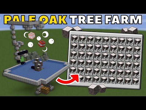 PALE OAK Tree Farm in Minecraft 1.21.4! - Pale Oak Tree Farm Tutorial - The Garden Awakens Drop