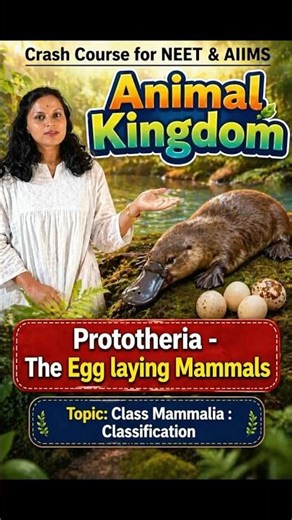 Prototheria | Class Mammalia | Phylum Chordata | Animal Kingdom | NEET