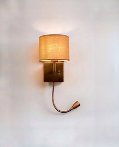 Antique Brass Plug-in Wall Sconce: Bedside Reading Lamp - Etsy