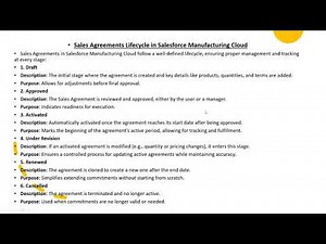 Video5 Sales Agreements Lifecycle in Salesforce Manufacturing Cloud