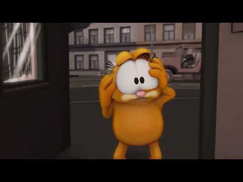 The Garfield show time is going backwards scene