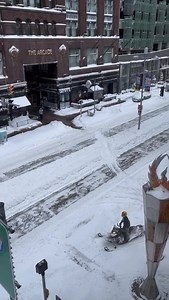 Us: (Nothing) This person: “Oh, you know, just going for a casual ride on the snowmobile through downtown Cleveland!” Video: Amy Ziemak, @aziemak on Instagram and Twitter | cleveland.com