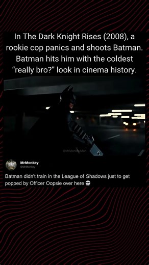 In The Dark Knight (2008), Batman Almost Gets Shot by a Cop 😨