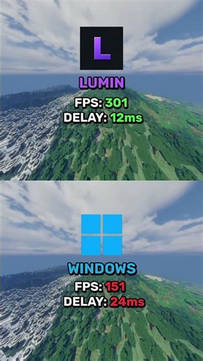Minecraft Lumin vs Windows Flight Test 089 #Shorts