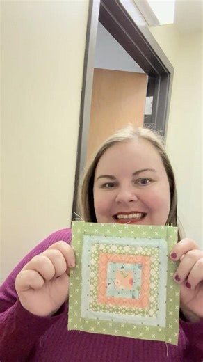 Log Cabin Quilt block #quilting #sewing #handmade