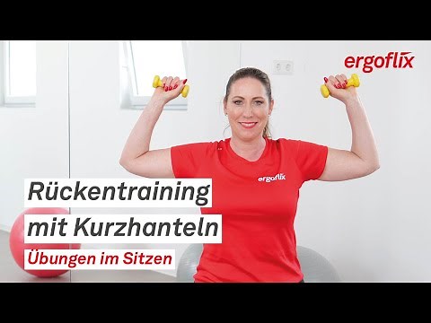 Hockergymnastik mit Hanteln oder Wasserflaschen | Rückentraining im Sitzen