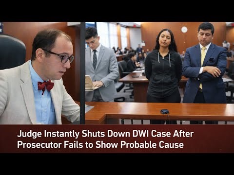 "Judge Instantly Shuts Down DWI Case After Prosecutor Fails to Show Probable Cause"