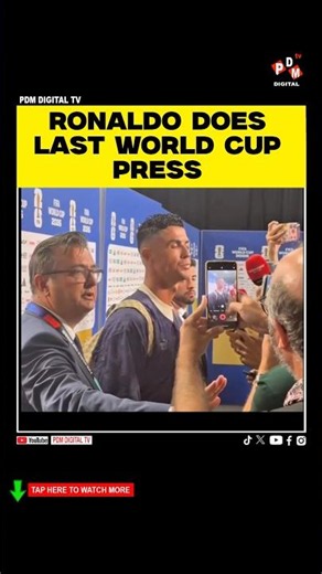 Cristiano Ronaldo Confirms This Will Be His Last FIFA World Cup ⚽😭 #ronaldo