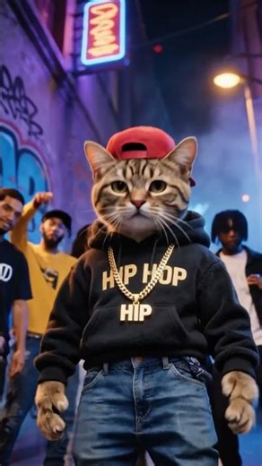 Super Cat Dance 🐱🔥 Hip Hop Vibes | Funny Cat Shorts #shorts #cat #hiphop #dance #viral