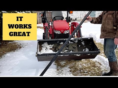 Cut & Install ABS Pipe on a Tractor Bucket To Plow Snow