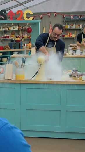 Paul 'prankster' Hollywood strikes again. #GBBO | paul hiding in plain sight