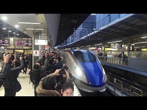 北陸新幹線開業 東京発下り1番列車「かがやき」「はくたか」