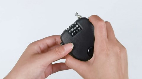 Motorcycle Helmet Lock, 4 Digit Combination 27.5 Inch Retractable Cable Lock for Snowboard, Bike Luggage Backpack Scooter Suitcase Ski, Small Multi-Function Secure Lock for Travel, Black